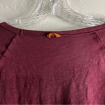 Frye & Co. Burgundy Fox Tail Heritage Raw Hem Thumb Holes Top Red Size L Photo 7