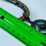 Multistrand Beaded Necklace Center Dangle Earth Tones Photo 12