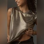 Anthropologie Porridge Shine Glam Tee - Gold Photo 2