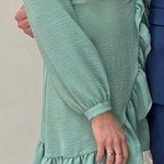 Altar'd State Altar’d State Long Sleeve Ruffle Trim Wrap Dress, Sage Green, Size S, EUC Photo 0