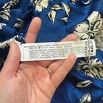 ZARA  Satin Floral WideLeg Jumpsuit with Knot Royal Blue Women’s Size XS NWT Photo 11