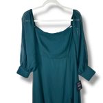 Lulus  NWT Feel The Romance Emerald Green Off-the-Shoulder Princess Maxi Dress Photo 4