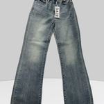 Daze Women Shy Girl High Rise Crop Flare‎ Jeans Deep Dive Blue Size 24 Photo 0