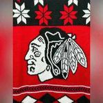 Chicago Blackhawks Holiday Sweater NHL Officially Licensed Women’s Size Medium Red Photo 3