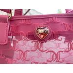 Juicy Couture  | Pink Mesh Tote with Heart Logo Charm Photo 3