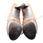 Gianni Bini Caged Booties Lace-Up Boho Open Work Lace Up 6.5 Stiletto Leather Photo 6