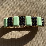 J.Crew  Mint & Navy Blue Panel Bracelet NWOT Photo 0