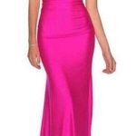 La Femme 29020 Strappy Back Bodycon Maxi Gown Dress Neon Pink Size 6 Photo 0
