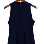 Elie Tahari Sleeveless Sheath Dress Key Hole Front Lined Back Zip Up 6 Navy Blue Photo 9