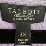 Talbots NWT  Womens Lightweight Button Cardigan Sweater Lavender Purple Size 3XP Photo 2