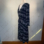 Leota Perfect Wrap Dress Soar Black Floral Print Photo 5