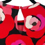 Kate Spade Deco Rose Peplum Blouse Top Floral Long Sleeve Red Size 0 Feminine Photo 5