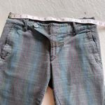 JNBY JIANGNANBUYI Designer Low Rise Plaid Chinese Streetwear Capri Pants Size S Green Photo 5
