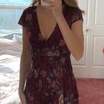 Kimchi Blue Urban Outfitters Maroon Floral Romper Photo 0