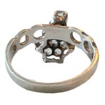 Unusual Rare Antique Marked Dangle Ring size 7 Silver Photo 5