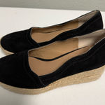 Bettye Muller Elegant Black Suede Espadrille Wedge Shoes Photo 0