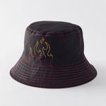 Urban Outfitters Y2K Rhinestone Bucket Hat NWT - Black Photo 0