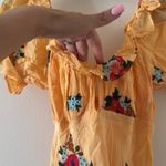 Free People  floral embroidered puff sleeve maxi dress in yellow,Size Large, $268 Photo 12
