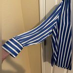 Lane Bryant  New Relaxed Satin Collar Blouse Long Sleeve Plus Size 18/20 2X Blue Photo 4