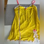 Vintage Victoria’s Secret Yellow White Hot Pink Slip Dress Chemise Size Large Photo 8
