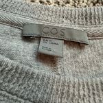 COS light gray ribbed long sleeve cotton top size M Photo 5