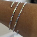 Boutique Silver with AB Iridescent Rhinestones Bracelets Photo 6