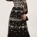 Mac Duggal Floral Flowy Feminine Bohemian Ruffle Garden Gown •4 Photo 0