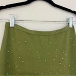 Sandro NEW Rhinestone-Embellished Green Midi Skirt Photo 8