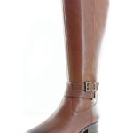 Naturalizer ‎ Reid Tall Boots Size 7 Brown Leather Block Heel Cinnamon NEW Photo 0