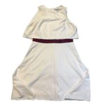 Julia Jordan Julia‎ Jordan White Asymmetrical Dress with Red and Blue Accents size 10 Photo 0