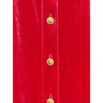 Soft Surroundings  Red Velvet Button Up Shirt Long Sleeve Women Size Medium Photo 4