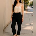 Jason Wu  Beige Linen Blend Crop Top with Beaded Hem 10 Photo 1