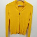 Tyler Boe Yellow Full Zip Double Zipper Thermal Sweater Womens Size XS Photo 0