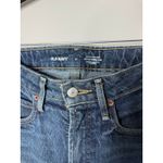 Old Navy  Extra High Rise Sky-Hi Wide Leg Jeans Raw Edge Hem Dark Wash 0 Photo 2