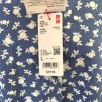 Uniqlo Cotton Silk Long-Sleeve Tunic in Blue Floral Photo 11