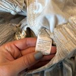 Briggs linen blend striped crochet pocket wide leg pant M Tan Size M Photo 5