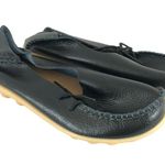 Kunsto Womens Loafers Slip On Leather Black Size 37 US 6 Photo 0