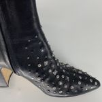 Sam Edelman Hal silver Studded black Bootie size 8 rocker artsy leather Photo 9