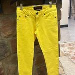 Celebrity Pink MISS KITTY COUTURE Skinny Yellow Jeans Vibrant Style 5 Photo 0