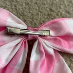 Amazon Pink and white gingham bow hair clip  Photo 2
