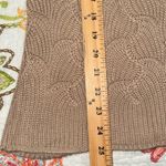 Andree by Unit  women's size small pullover tan knit sweater with lace detailing Photo 3