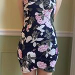 Armani Exchange double strap navy printed floral mini dress Photo 1