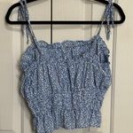 She & Sky Floral Tank Top Royal Blue Women’s Medium Photo 2