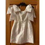 Alfred Sung  Ivory Satin Bow Corset Mini Dress - Size 2 Photo 4