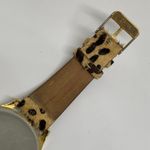 INC I.N.C. Women's Faux Calf Hair Leather Strap Watch 38mm black dial gold tone runs Photo 5