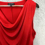 Fashion Bug Vintage Y2K  Top Women 1X Red Sleeveless Cowl Neck Studded Fairy Boho Photo 2