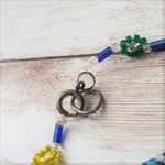 Vintage Bracelet / Bangle Child's Small Beaded Flower Bracelet Photo 3