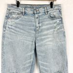 American Eagle  Super High Rise Ripped Ankle Straight Jeans Size 14 X Long Tall Photo 4