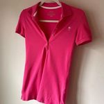 Lilly Pulitzer Pink Polo with Palm Tree - Size XS Photo 3