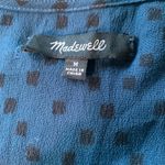 Madewell  Womens Wrap Blue Front Dress Brushstroke Diamond Size medium Photo 2